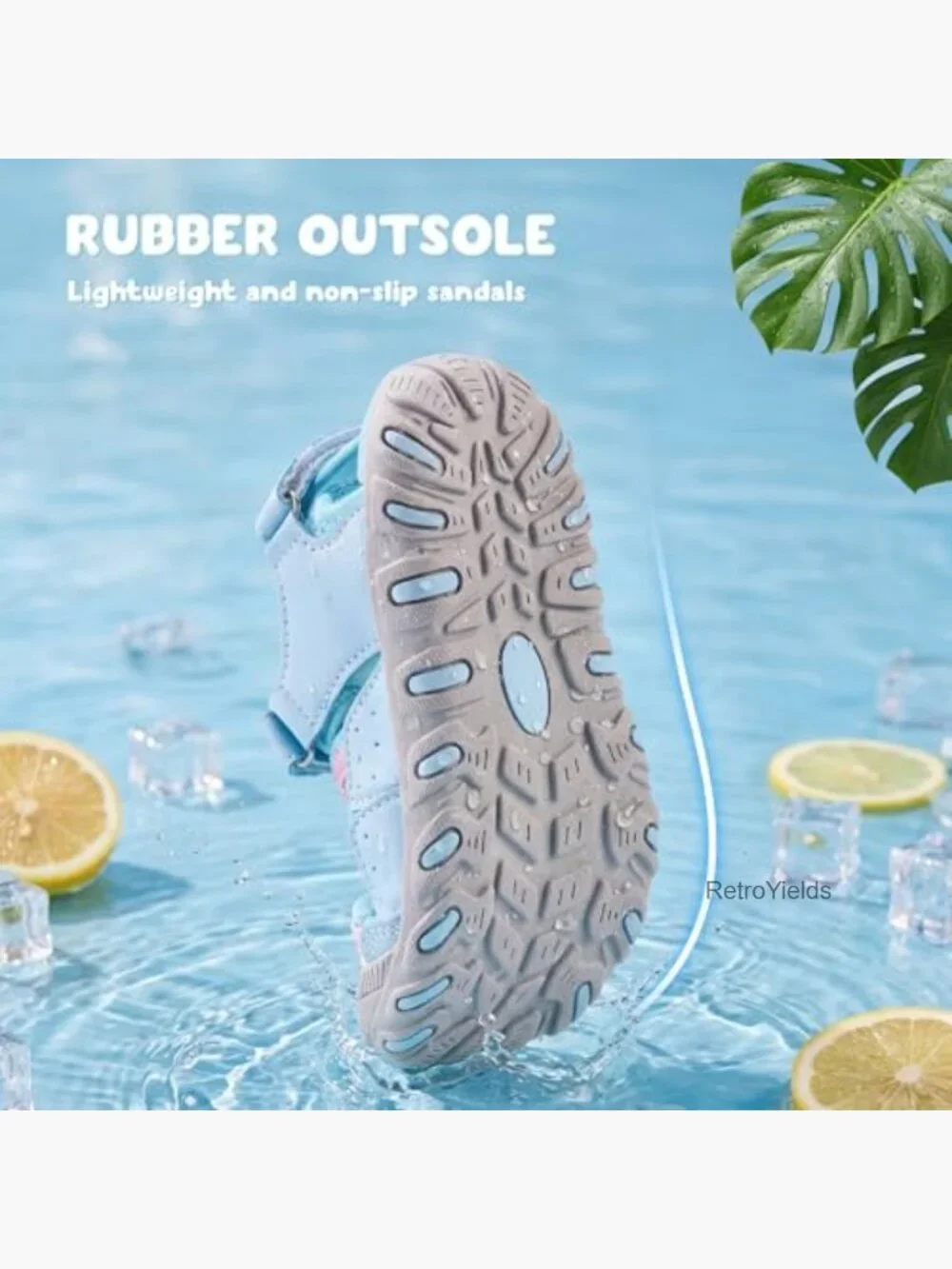 Kids Sport Sandals Closed Toe Outdoor Beach Hiking Casual Athletic Summer Shoes